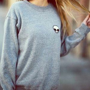 John Galt Alien Crewneck (Light Grey)